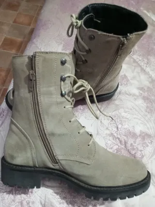 Botines mujer cordones y cremallera T.36