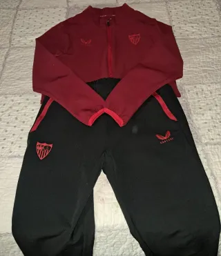 Chándal Sevilla F.C. Niño Castore Rojo/Negro