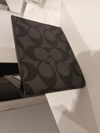 Cartera Coach Negra y Gris Monograma