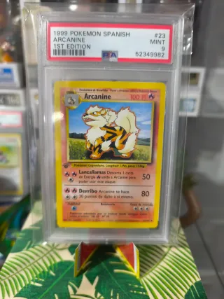 Carta Pokémon Arcanine 1st Edición Español PSA 9