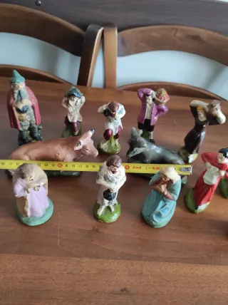 Presepe in gesso, set 15 statuine