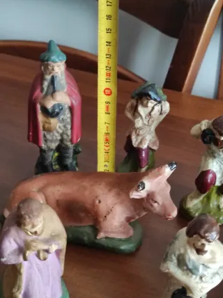 Presepe in gesso, set 15 statuine