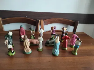 Presepe in gesso, set 15 statuine