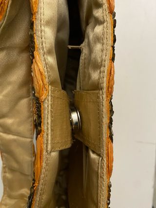 Bolso paja artesanal con estrellas de lentejuelas