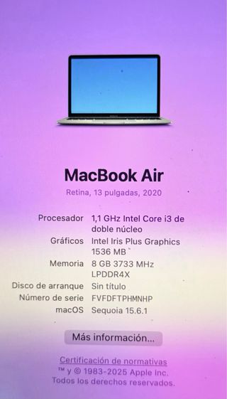 MacBook Air, 13", 2020