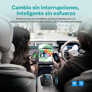 Adaptador inalámbrico CarPlay y Android Auto