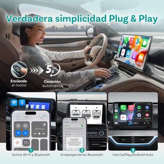 Adaptador inalámbrico CarPlay y Android Auto