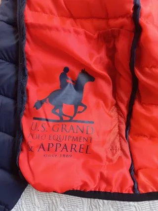 Giubbotto U.S. Grand Polo Blu Arancione Taglia M