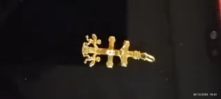 Colgante Cruz Oro con Ángeles