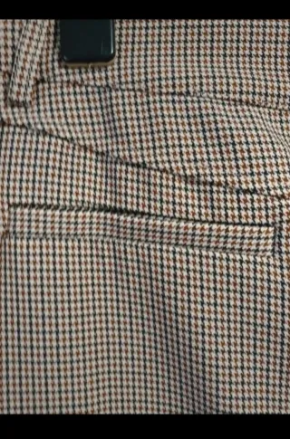 Falda marrón estampada