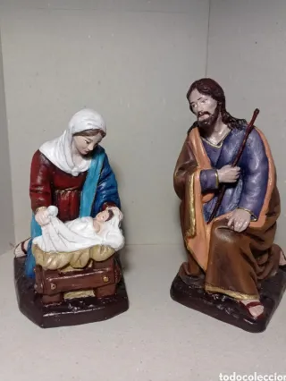 Figuras Belén pesebre estuco M Nicolas Almansa