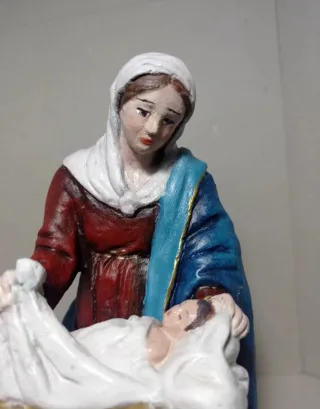 Figuras Belén pesebre estuco M Nicolas Almansa