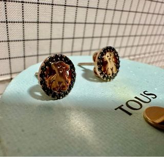 Pendientes y Colgante Oso Tous Espinela Oro Rosa