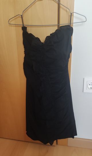 Vestido negro palabra de honor XS