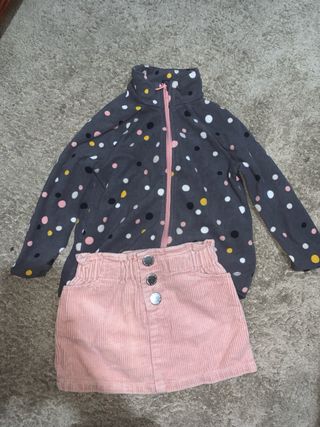 Conjunto niña: Chaqueta y falda