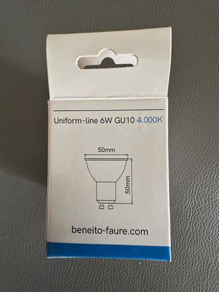 Lampadina LED GU10 6W 4000K Beneito Faure