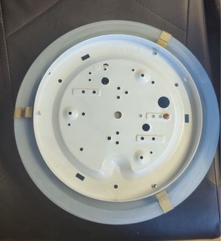 Lámpara de techo cristal azul y blanco