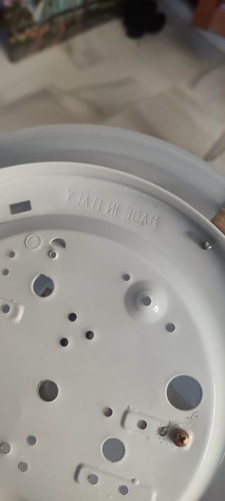 Lámpara de techo cristal azul y blanco