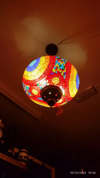 Lámpara turca mosaico cristal