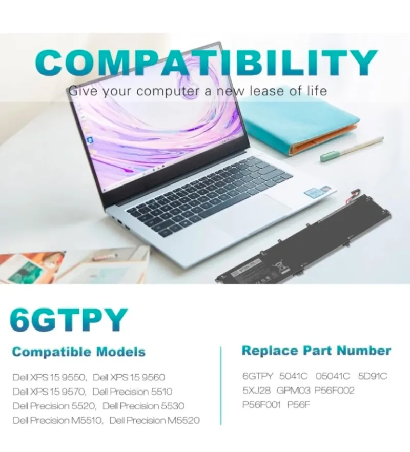 Batería Laptop Dell 97Wh afbeelding 7