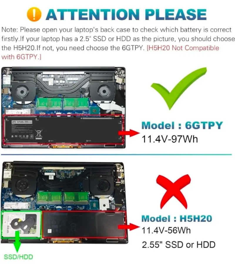 Batería Laptop Dell 97Wh afbeelding 9