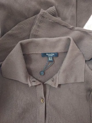 Blusa Massimo Dutti color Caqui Talla XS