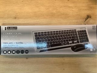 Teclado y ratón inalámbrico plata/negro