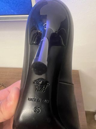 Décolleté Versace La Medusa Pelle Nera