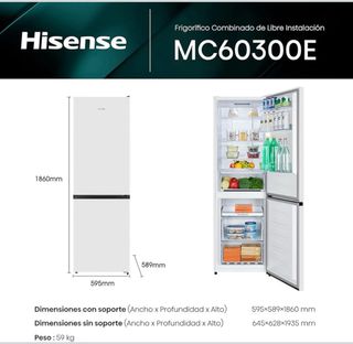 Nevera Combi Hisense Blanca