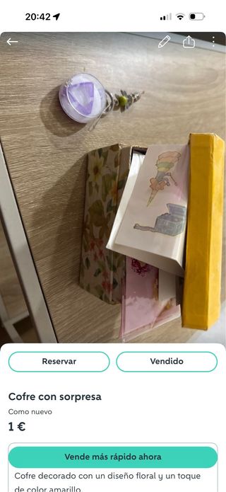 Cofre decorado con sorpresa