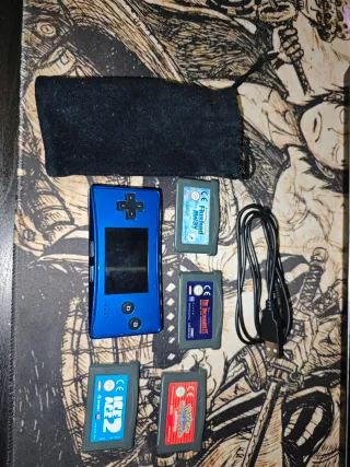 Nintendo Game Boy Micro Azul + Juegos
