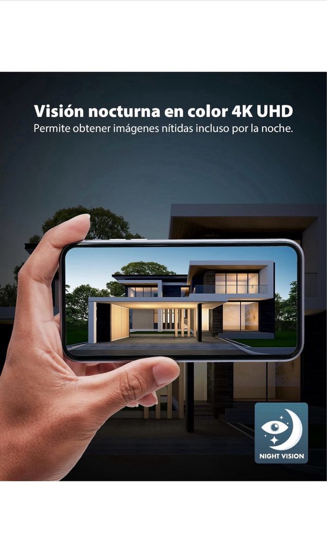 COCOCAM Cámara Vigilancia 4K WiFi Exterior Solar