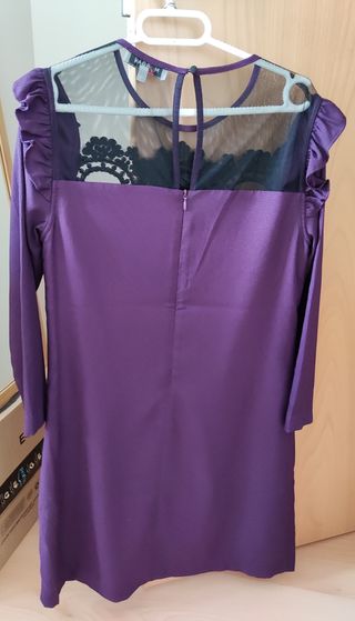 Vestido Morgan morado y negro talla 38