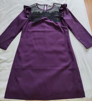 Vestido Morgan morado y negro talla 38