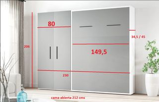 CAMA ABATIBLE CON ARMARIO NOVA.