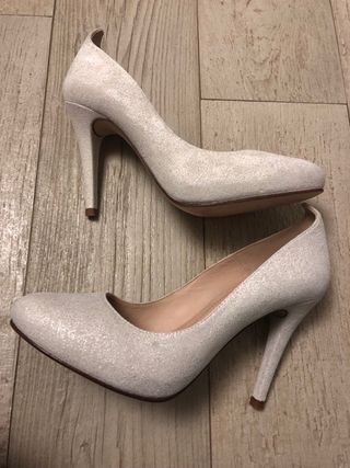 Lote 3 pares Unisa Talla 37 Novia/Fiesta