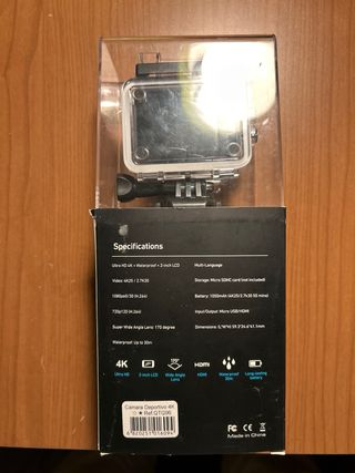 Cámara Deportiva 4K Ultra HD con Accesorios