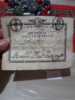 Banconota Monte di Pietà 1798