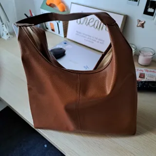 Bolso de piel sintetica marrón mujer