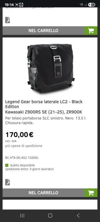 SW-MOTECH Legend Gear Borse Moto Nere