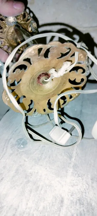 Lampada da tavolo vintage cristallo