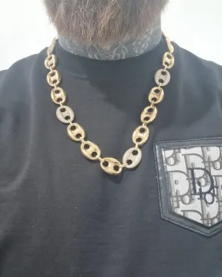 Cadena Oro 18kt Calabrote Bicolor