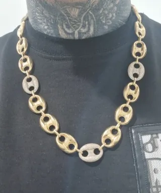 Cadena Oro 18kt Calabrote Bicolor