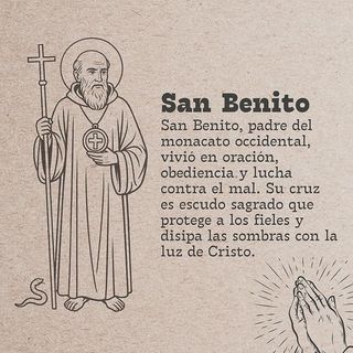 Colgante San Benito Acero | Protección y Fe