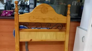Cabecero de cama 90cm madera y metal