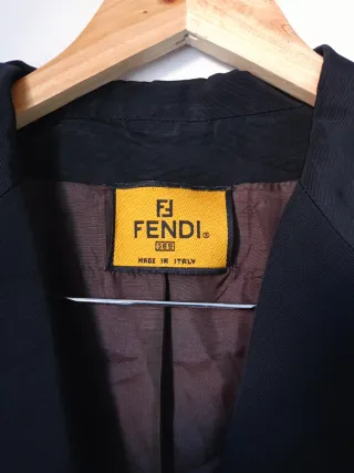 Giacca Fendi Cotone Viscosa Nera Tg M
