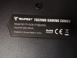 Pack Teclado y Ratón Gaming Tempest TGC2000