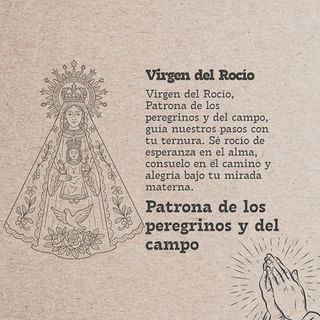 Pulsera Virgen del Rocío hilo negro, NUEVA