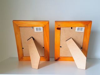 Par de molduras em madeira novas a estrear