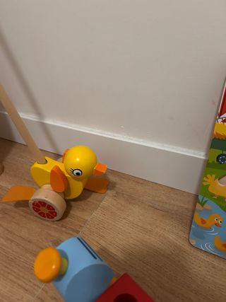 Lote Juguetes Madera Tren Pato Puzzle